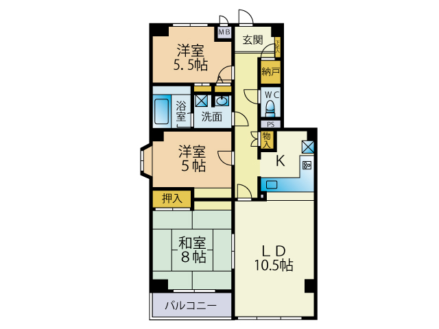 愛幸中葛西マンション 間取り図