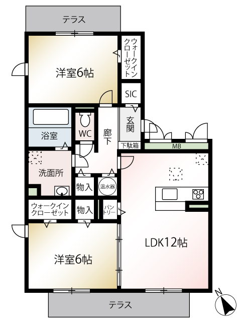 103号室タイプ 間取り図